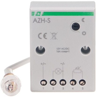 Attēls no F&F Automat zmierzchowy z zewntrzn sond hermetyczn 2-1000lx 12V 16A (AZH-S-12V)