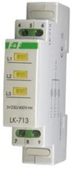 Picture of F&F Lampka kontrolna zasilania 3F TH35 óta LK-713 Y