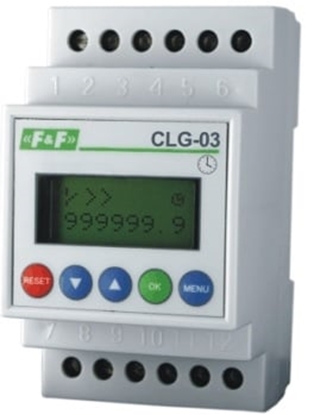 Attēls no F&F Licznik czasu pracy TH35 24-264V AC/DC programowalny CLG-03