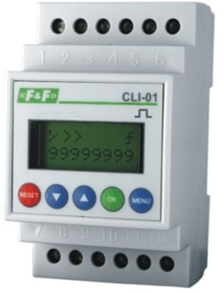 Attēls no F&F Licznik impulsów 24-264V AC/DC 1P 8A programowalny CLI-01