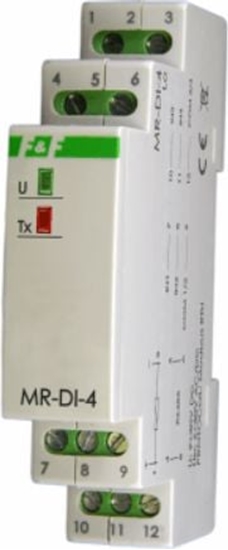 Picture of F&F Modu rozszerze 4 wej cyfrowych 6-30V AC/DC z wyjciem MODBUS RTU zasilanie 9-30V DC (MR-DI-4 LO)