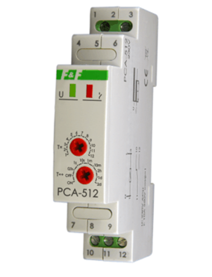 Picture of F&F Przekanik czasowy jednofunkcyjny 12÷264V AC/DC 10A - PCA-512 UNI