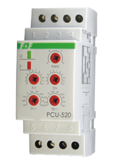 Picture of F&F Przekanik czasowy uniwersalny 2xNO/NC 12-264V - PCU-520 UNI