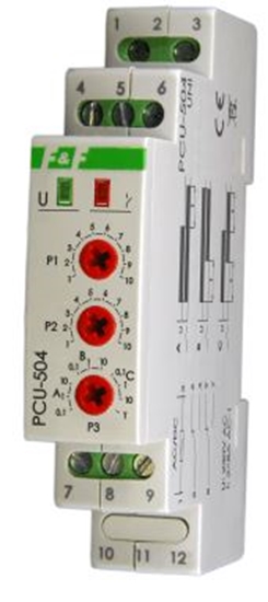 Picture of F&F Przekanik czasowy z podtrzymaniem po zaniku napicia zasilania 1NO/NC 12-264V - PCU-504