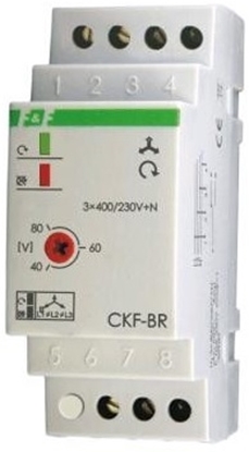 Изображение F&F Przekanik kolejnoci zaniku i asymetrii faz 10A 1P 4sek 40-80V CKF-BR