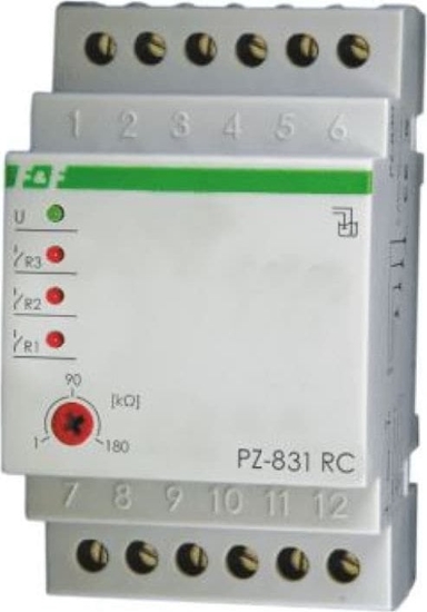 Picture of F&F Przekanik kontroli poziomu cieczy trójstanowa 1-100kOhm 230V AC PZ-831RC-B