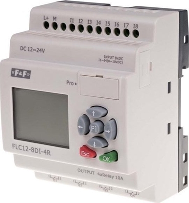 Picture of F&F Sterownik programowalny 12-24V DC FLC12-8DI-4R