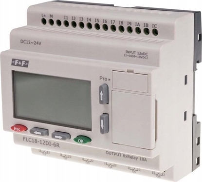 Picture of F&F Sterownik programowalny 12-24VDC FLC18-12DI-6R