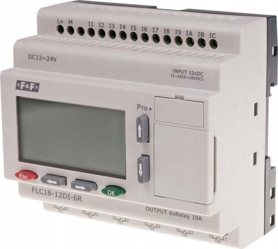 Picture of F&F Sterownik programowalny 12-24VDC FLC18-12DI-6R