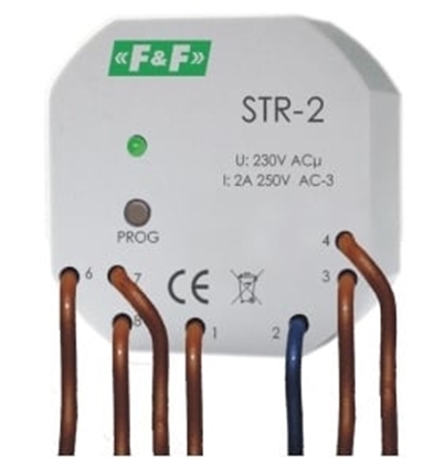 Picture of F&F Sterownik rolet jednoprzyciskowy 1,5A AC-3 230V 0-10min STR-2