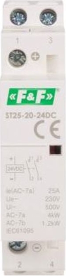Picture of F&F Stycznik moduowy monta na szynie styki 2R 25A 24V DC ST25-02-24DC