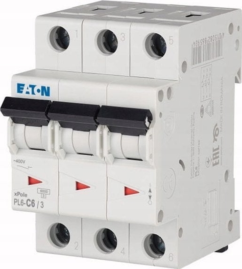 Picture of F&F Wycznik nadprdowy 3P C 6A 6kA AC PL6-C6/3 286598