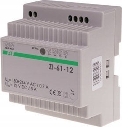 Picture of F&F Zasilacz impulsowy 60W, Uwe 185-265V AC, Uwy 12V DC - ZI-61-12V