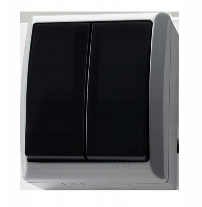 Picture of FALA cznik hermetyczny dwugrupowy wiecznikowy IP44 popiel/grafit NH-2H/71/21