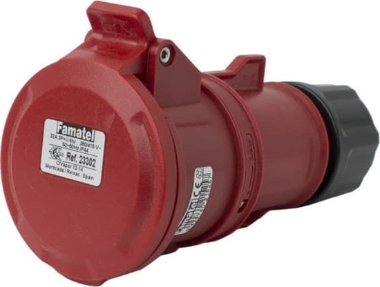 Picture of FAMATEL Gniazdo przenone 32A 4P 400V czerwone IP44 TOP SpeedPRO 23302