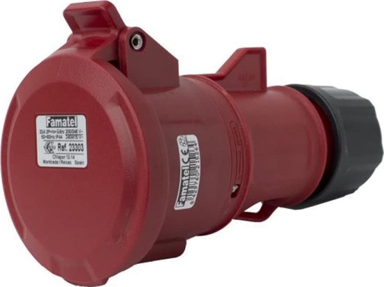 Picture of FAMATEL Gniazdo przenone 32A 5P 400V czerwone IP44 TOP SpeedPRO 23303