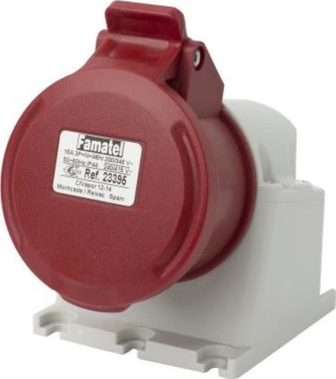 Picture of FAMATEL Gniazdo stae 16A 5P 400V czerwone IP44 ECO* SpeedPRO 23395