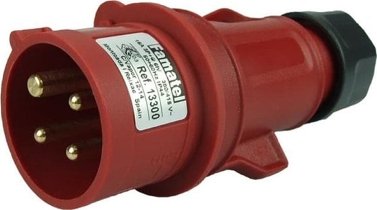 Picture of FAMATEL Wtyczka przenona 16A 4P 400V czerwona IP44 SpeedPRO 13300