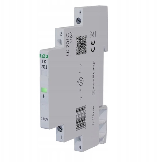 Picture of FF Lampka moduowa jednofazowa zielony 110V AC 1/2 moduu LK-701G-110