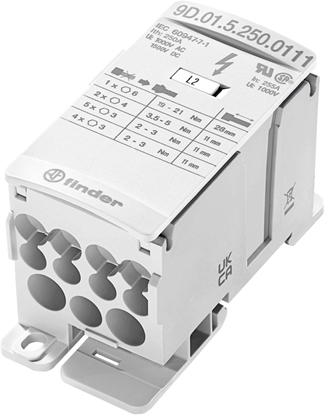 Изображение Finder Blok rozdzielczy dystrybucyjny 250A wejcie 1x120mm2 / wyjcie 2x35mm2, 5x16mm2, 4x10mm2