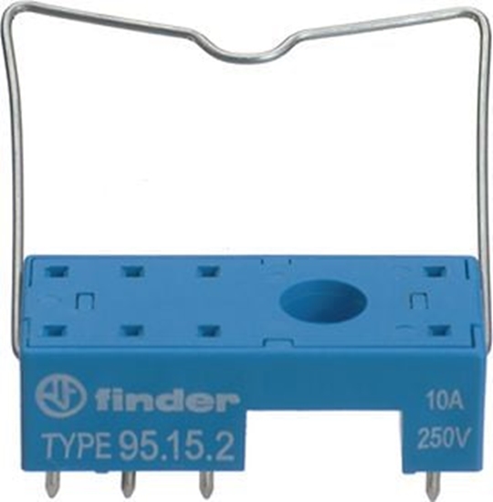 Picture of Finder Gniazdo do przekaników serii 40.51, 40.52, 40.61, 44.52, 44.62 monta do pytki drukowanej klip metalowy (95.15.2SMA)