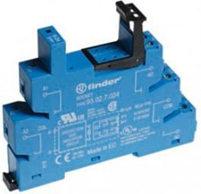 Picture of Finder Gniazdo do przekaników serii 41.52/41.61/41.81 6-24VDC, zaciski rubowe, monta na szyn DIN (93.02.7.024)