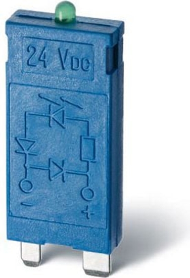 Picture of Finder Modu EMC LED zielony + dioda 6 - 24V DC polaryzacja A1+ (99.01.9.024.99)