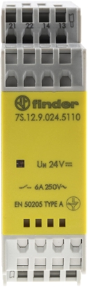 Изображение Finder Moduowy przekanik bezpieczestwa 1Z 1R 24V DC 7S.12.9.024.5110