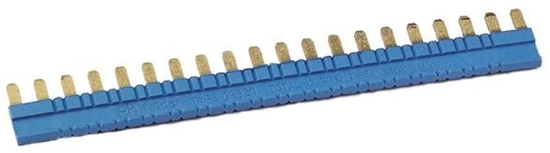 Picture of Finder Mostek grzebieniowy 20-torowy 36A 250V niebieski do zacisków A1 lub A2 (093.20)