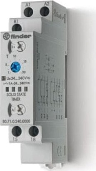 Picture of Finder Przekanik czasowy 1Z 1A 24-240V AC/DC 0,1s-24h wielofunkcyjny AI, DI, SW, BE, CE, DE