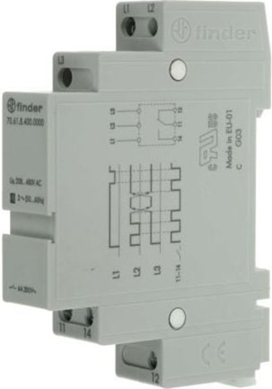 Picture of Finder Przekanik kontroli napicia 3-fazowy 1P 6A 250V (70.61.8.400.0000)