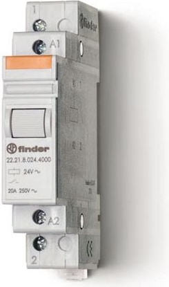 Attēls no Finder Przekanik moduowy mocy 1Z 20A 24V DC styk AgSnO2 (22.21.9.024.4000)