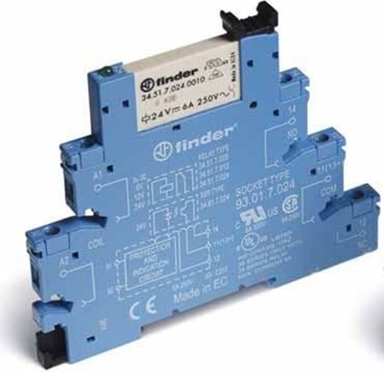 Picture of Finder Przekanikowy modu sprzgajcy 1P 6A 24V DC 6,2mm styki AgNi (38.51.7.024.0050)