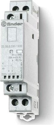 Picture of Finder Stycznik moduowy 2R 25A 230V AC/DC, wskanik zadziaania + LED, 17,5mm 22.32.0.230.4420