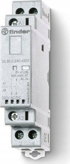 Picture of Finder Stycznik moduowy 2Z 25A 230V AC/DC, wskanik zadziaania + LED, 17,5mm 22.32.0.230.4320