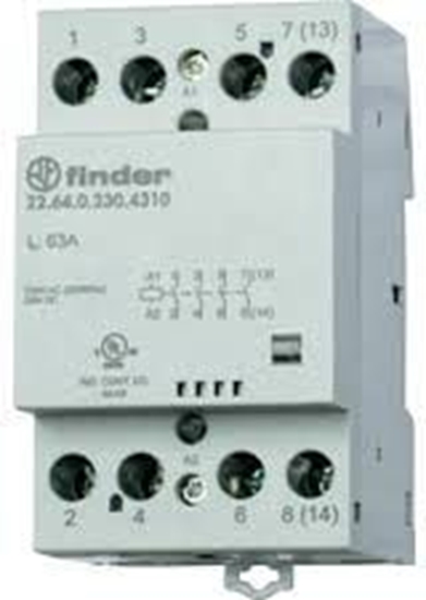 Picture of Finder Stycznik moduowy 4Z 63A 230V AC/DC wskanik zadziaania (22.64.0.230.4310)
