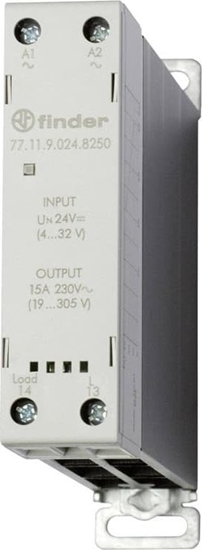 Picture of Finder Stycznik SSR z radiatorem na szyn DIN 15A, zaczanie w zerze, sterowanie 24V DC 77.11.9.024.8250