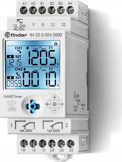 Picture of Finder Wielofunkcyjny programowalny przekanik czasowy NFC 2P 16A 1224V AC/DC 84.02.0.024.0000