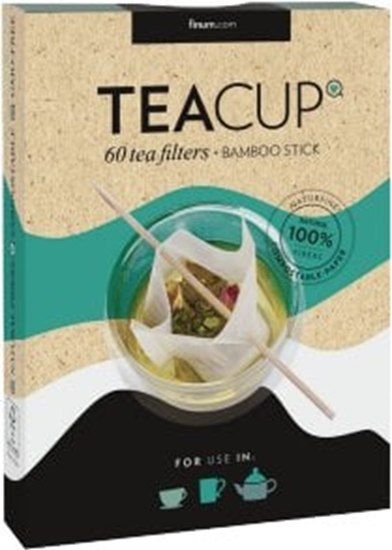 Изображение Finum Filtry do herbaty TeaCup 60 szt + bambusowy patyczek
