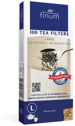 Attēls no Finum Filtry do herbaty Teaflip Brown L 100szt. - Brzowe