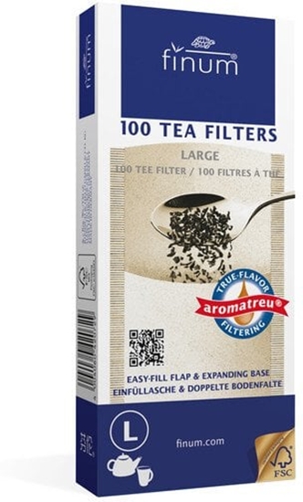 Picture of Finum Filtry do herbaty Teaflip Brown L 100szt. - Brzowe