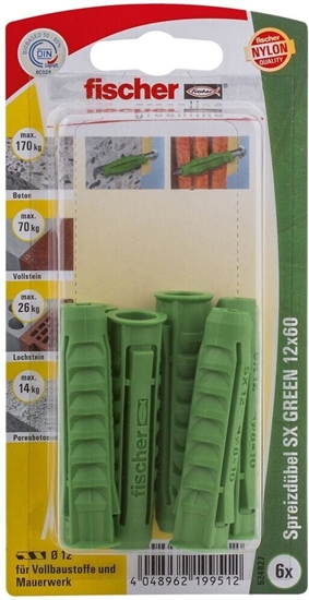 Picture of Fischer rubowa kotwa/rozporowy koek 6 szt. rozprna kotwa 60 mm