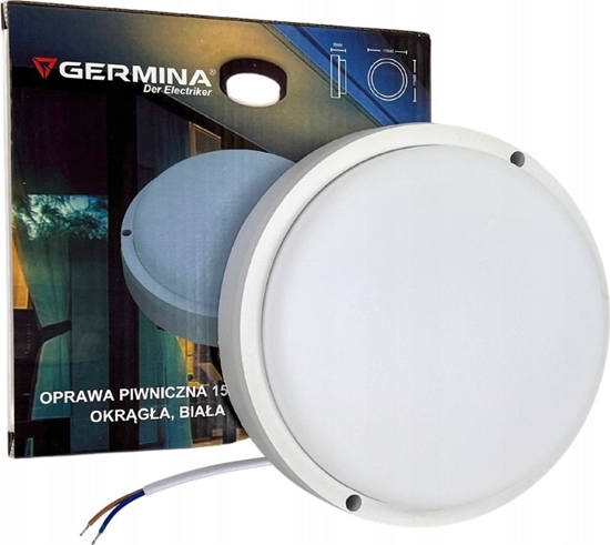 Изображение Germina Oprawa piwniczna LED, 15 W, 1250 lm, 4000 K, IP54, okrga, czarna, GERMINA