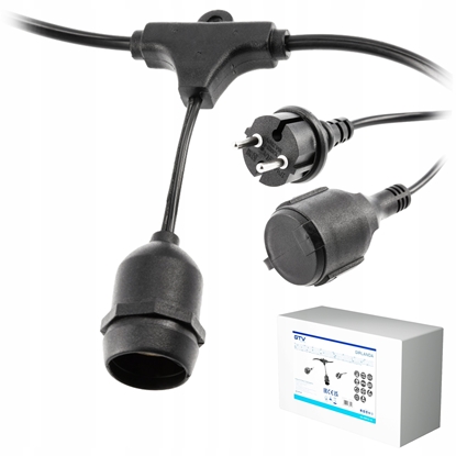 Изображение Girlanda ogrodowa 10m E27x10 AC220-240V 2x0,75mm AE-GIR10-10