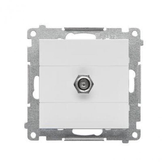 Picture of Gniazdo antenowe typu F Kontakt-Simon 55 TASF1.01/114 pojedyncze modu. Do instalacji indywidualnych jasnoszary mat