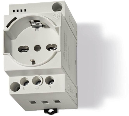 Picture of Gniazdo moduowe serwisowe elektryczne uniwersalne serwisowe z LED na szyn DIN RAL7035 7U.00.8.230.0000