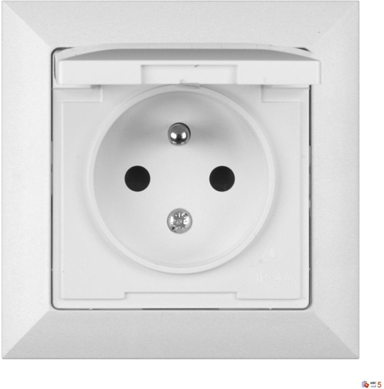 Picture of Gniazdo podtynkowe z/u IP44 p/t Pola biae, 33030