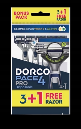 Picture of Golarka DORCO Pace 4 Pro Jednorazowa maszynka do golenia 4 ostrza 1 op. - 4 szt.
