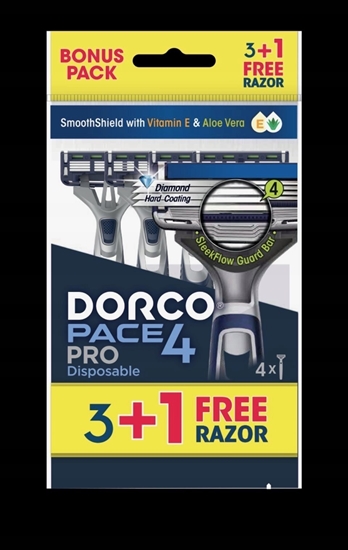 Picture of Golarka DORCO Pace 4 Pro Jednorazowa maszynka do golenia 4 ostrza 1 op. - 4 szt.