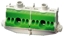 Picture of Hensel Listwa zaciskowa PE na szyn 80 A 2x25mm2 + 8x4mm2 Cu zielono-szara FC PE 10 (26001205)